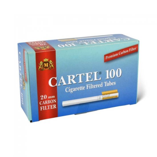 Гильзы сигаретные Cartel Carbon*100