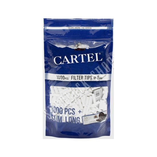 Фильтры для сигарет "Cartel" 6мм Slim Long 1000шт