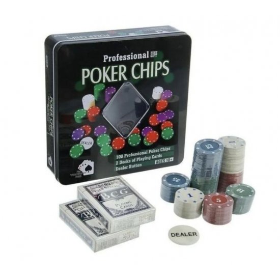Набор для покера Professional Poker Chips на 100 фишек